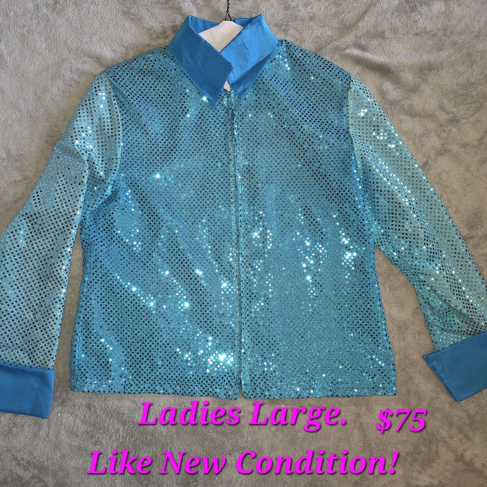 Women's Sequin Show Shirt - Blue